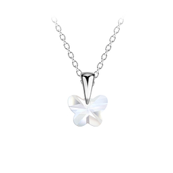 Silver Butterfly Necklace - 21467