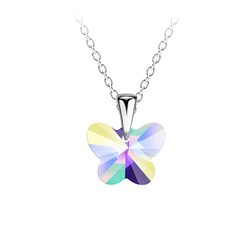 Silver Butterfly Necklace - 21466