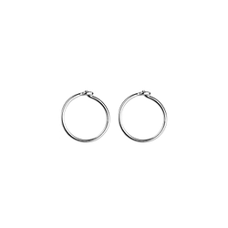 11mm Silver Wire Hoop Earrings - Pack of 5 Pairs - 21550