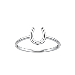 Silver Horseshoe Ring - 21677