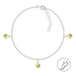 25cm Silver Shell Anklet - 21606