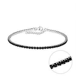 19cm Silver Tennis Bracelet - Wholesale - 21593