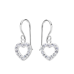 Silver Heart Earrings - Wholesale - 21587 Silver Heart Earrings - Wholesale - 21587