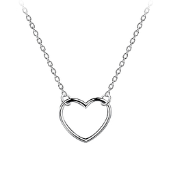 Silver Heart Necklace - 21627