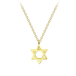 Silver Star of David Necklace - 21592