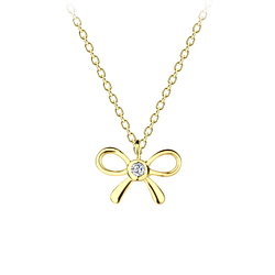 Silver Bow Necklace - 21595