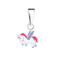 Silver Winged Unicorn Pendant - 21567