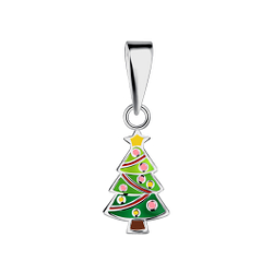 Silver Christmas Tree Pendant - 21744