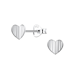 Silver Heart Stud Earrings - 21797 Silver Heart Stud Earrings - 21797
