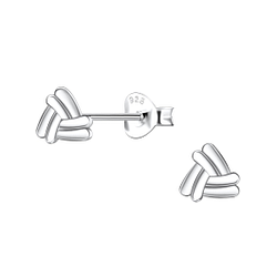 Silver Triangle Stud Earrings - 21834