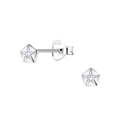 Silver Star Stud Earrings - 21875 Silver Star Stud Earrings - 21875