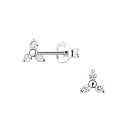 Silver Triangle Stud Earrings - 21837 Silver Triangle Stud Earrings - 21837