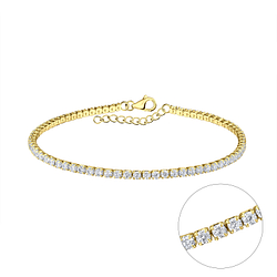 18cm Silver Tennis Bracelet - 22055