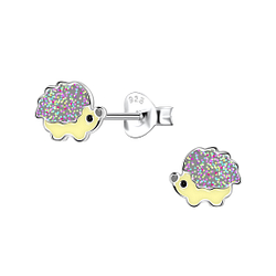 Silver Hedgehog Stud Earrings - 22028 Silver Hedgehog Stud Earrings - 22028