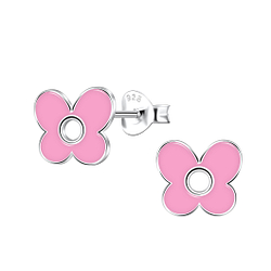 Silver Butterfly Stud Earrings - 22150