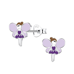 Silver Fairy Stud Earrings - 22077