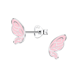 Silver Butterfly Stud Earrings - 22098