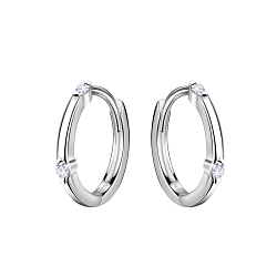 11mm Silver Huggie Earrings - 22191