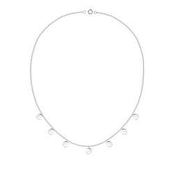 Silver Round Necklace - 22238