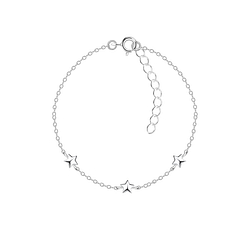 Silver Triple Star Bracelet - 22634