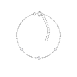 Silver Flower Bracelet - 22623