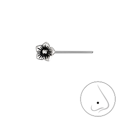 Silver Flower Nose Stud - 22526