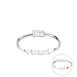 Silver Double Sided Big Dream Ring - 22832 Silver Double Sided Big Dream Ring - 22832