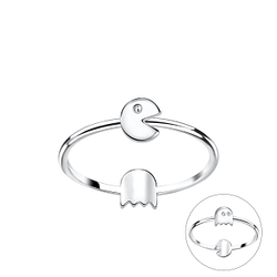 Silver Double Sided Arcade Ring - 22830