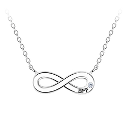 Silver BFF Infinity Necklace - 23087
