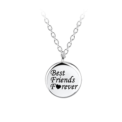 Silver Best Friends Forever Necklace - 23088