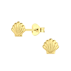 Silver Shell Stud Earrings - 22932 Silver Shell Stud Earrings - 22932