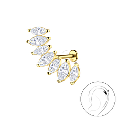 Silver Geometric with Titanium Labret - 23045 Silver Geometric with Titanium Labret - 23045