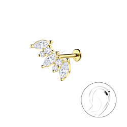 Silver Geometric with Titanium Labret - 23079 Silver Geometric with Titanium Labret - 23079