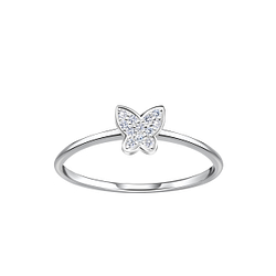 Silver Butterfly Ring - 22869
