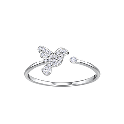 Silver Opened Bird Ring - 23028
