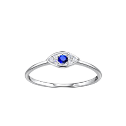 Silver Evil Eye Ring - 23035