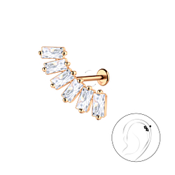 Silver Geometric with Titanium Labret - 23051 Silver Geometric with Titanium Labret - 23051