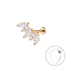 Silver Geometric with Titanium Labret - 23080 Silver Geometric with Titanium Labret - 23080