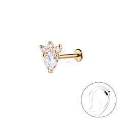 Silver Geometric with Titanium Labret - 23099 Silver Geometric with Titanium Labret - 23099