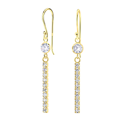 Silver Bar Earrings - 23252