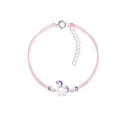 Silver Unicorn Cord Bracelet - 23160