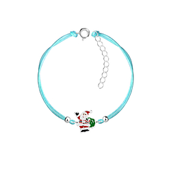 Silver Santa Claus Cord Bracelet - 23231