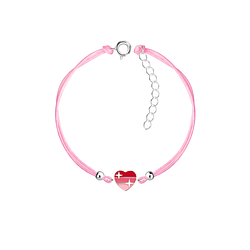 Silver Heart Cord Bracelet - 23237