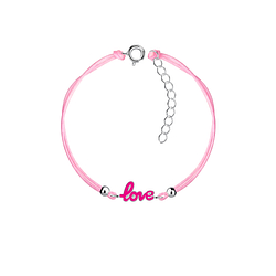 Silver Love Cord Bracelet - 23167