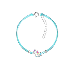 Silver Unicorn Cord Bracelet - 23228