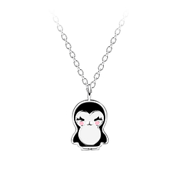 Silver Penguin Necklace - 23116