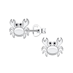 Silver Crab Stud Earrings - 23270
