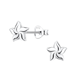 Silver Starfish Stud Earrings - 23273