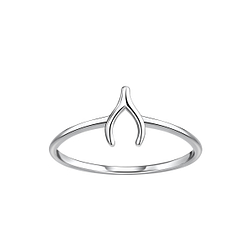 Silver Wishbone Ring - 23332