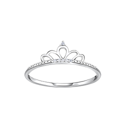 Silver Crown Ring - 22882